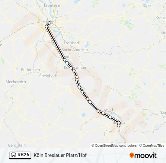 RB26 Bus Line Map