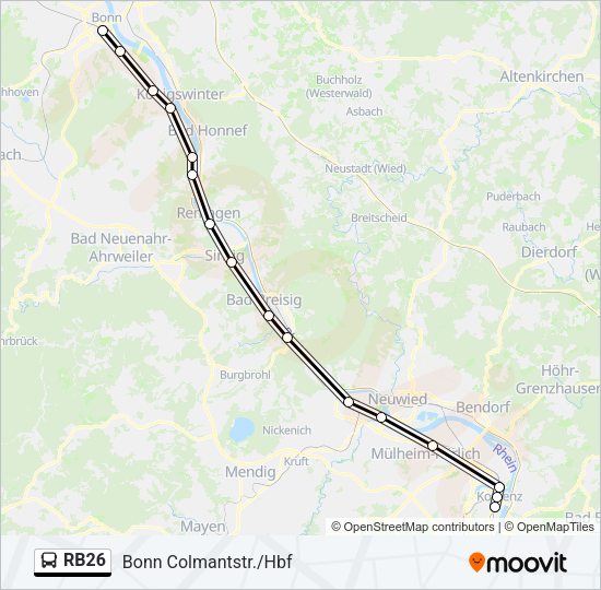 RB26 Bus Line Map