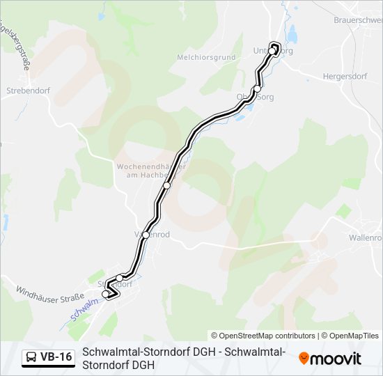 VB-16 Bus Line Map
