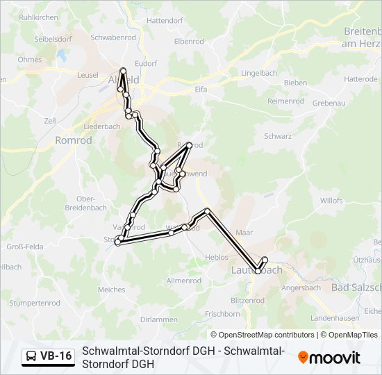 VB-16 Bus Line Map
