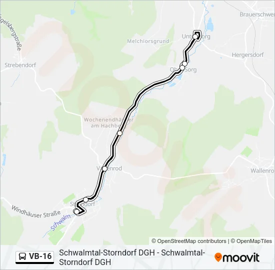 VB-16 Bus Line Map