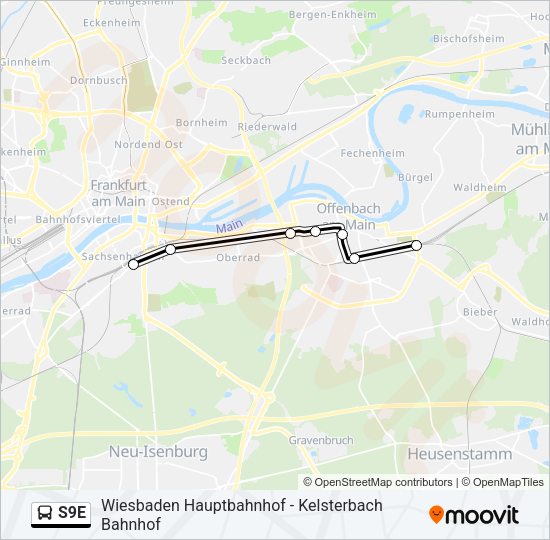 S9E Bus Line Map