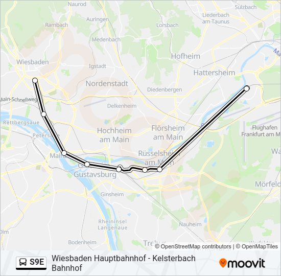 S9E Bus Line Map