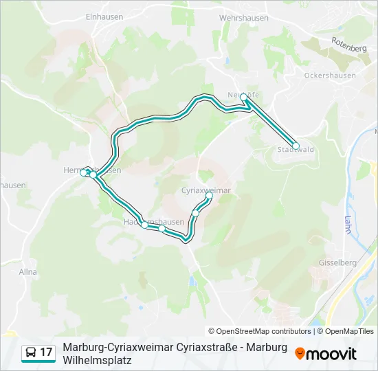 17 Bus Line Map