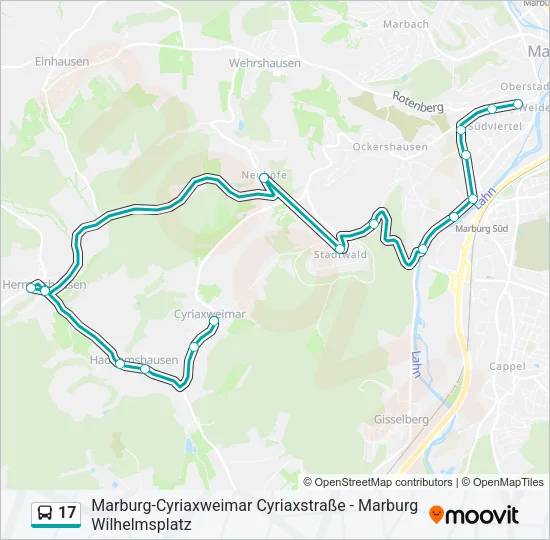 17 Bus Line Map