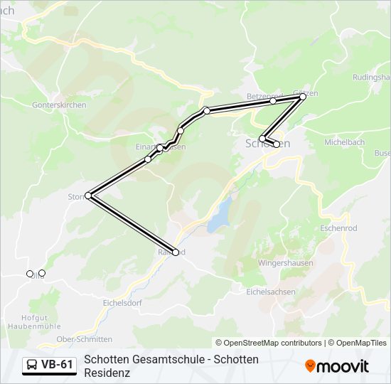 VB-61 Bus Line Map