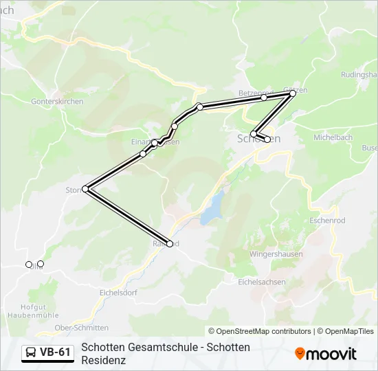 VB-61 Bus Line Map