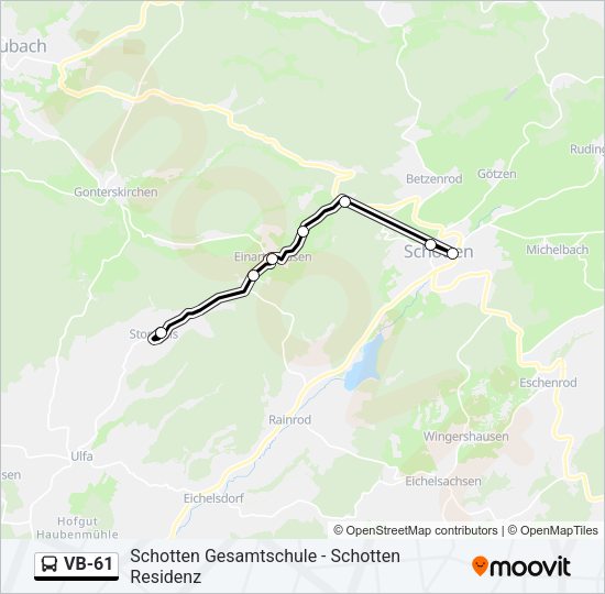 VB-61 Bus Line Map