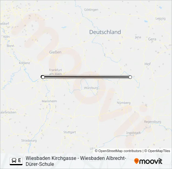 E Bus Line Map