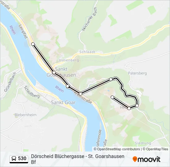530 Bus Line Map