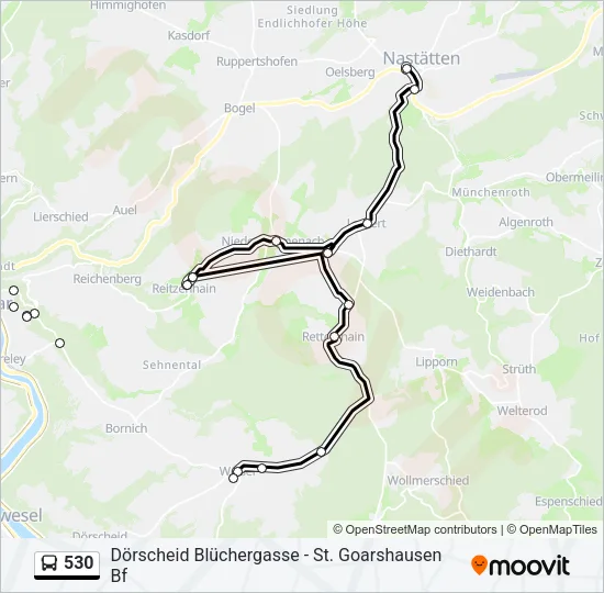 530 Bus Line Map