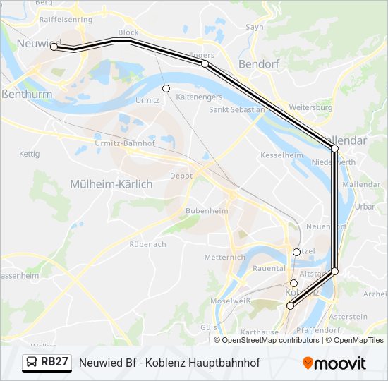 RB27 Bus Line Map