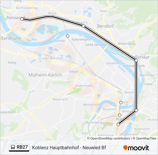RB27 Bus Line Map