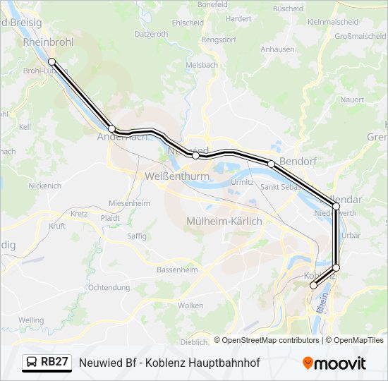 RB27 Bus Line Map