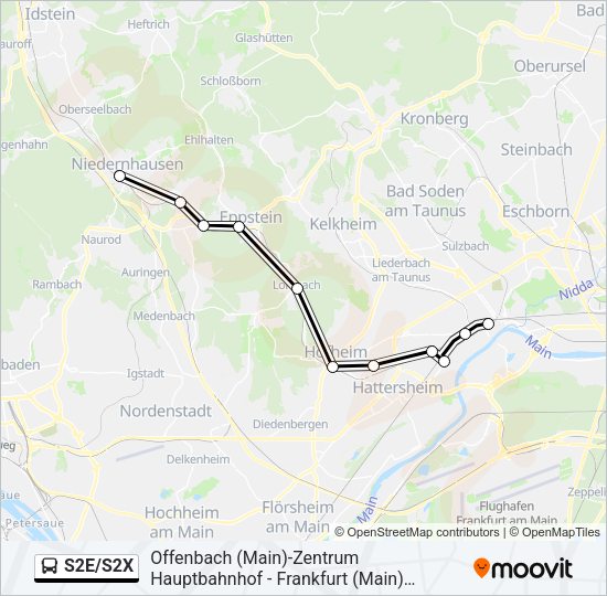 S2E/S2X Bus Line Map