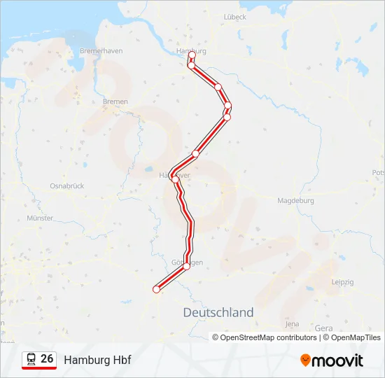 26 Train Line Map