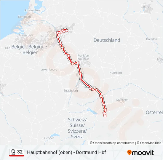 32 Train Line Map