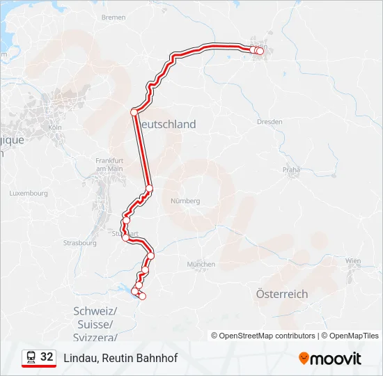 32 Train Line Map