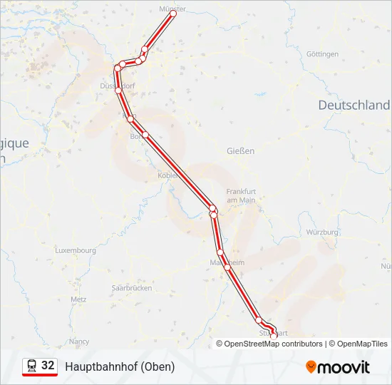 32 Train Line Map