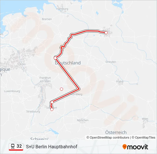 32 Train Line Map