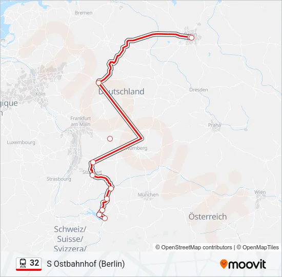 32 Train Line Map