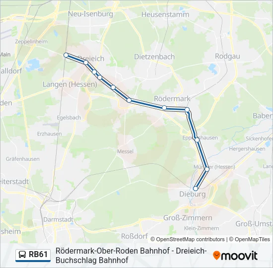 RB61 Bus Line Map