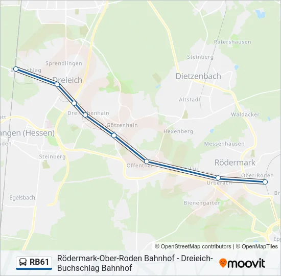 RB61 Bus Line Map