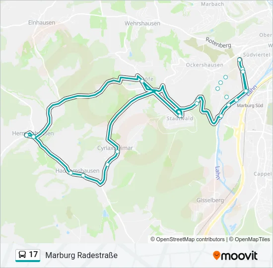 17 Bus Line Map