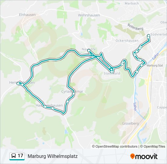 Автобус 17: карта маршрута