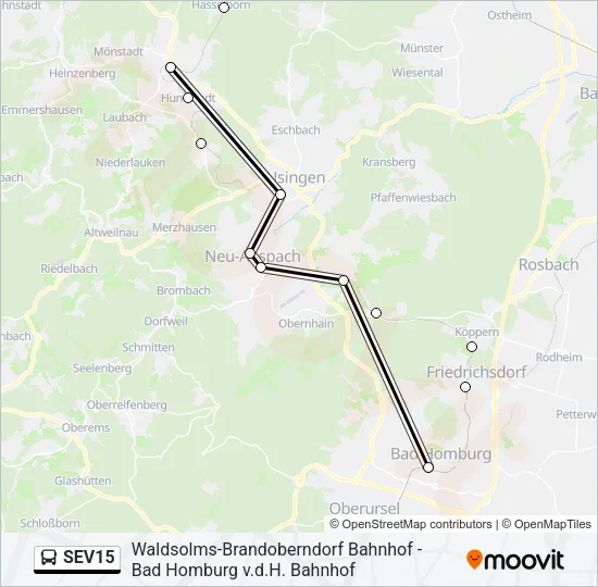 SEV15 Bus Line Map