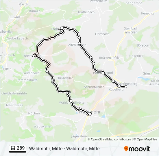 289 Bus Line Map