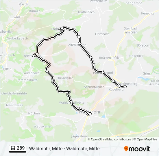 289 Bus Line Map
