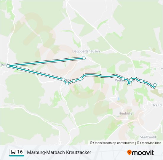 Автобус 16: карта маршрута