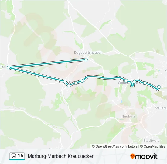16 Bus Line Map