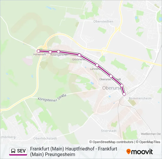 SEV Bus Line Map
