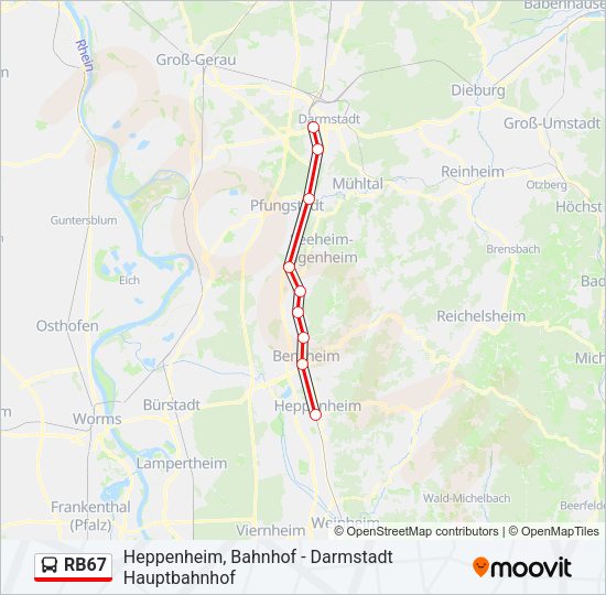 RB67 Bus Line Map