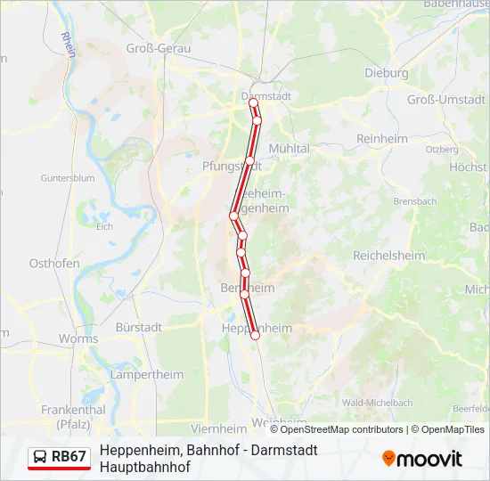 RB67 Bus Line Map