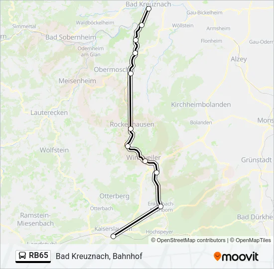 RB65 Bus Line Map