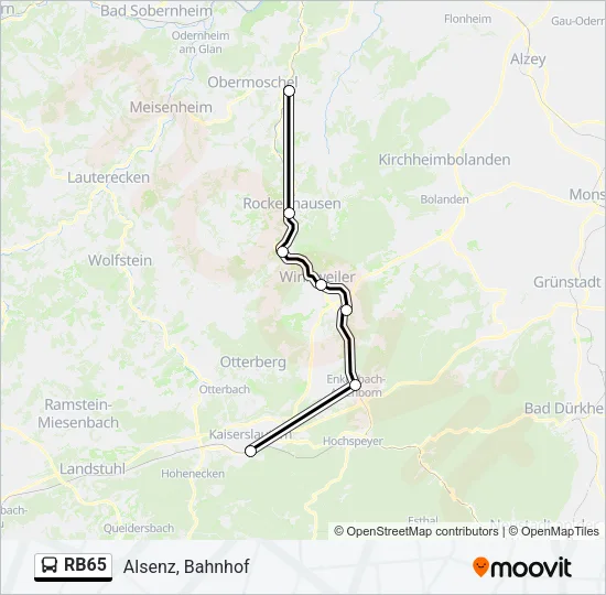 RB65 Bus Line Map