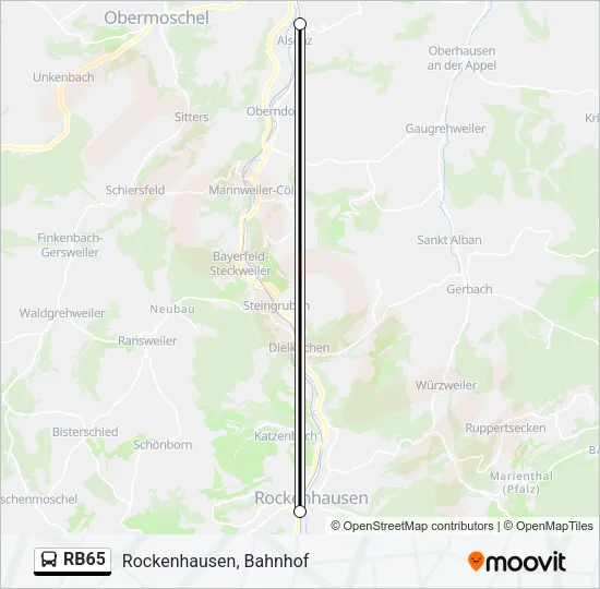 RB65 Bus Line Map