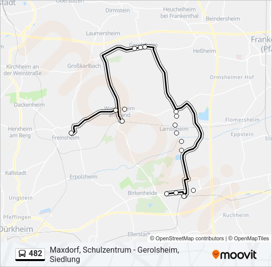 482 Bus Line Map