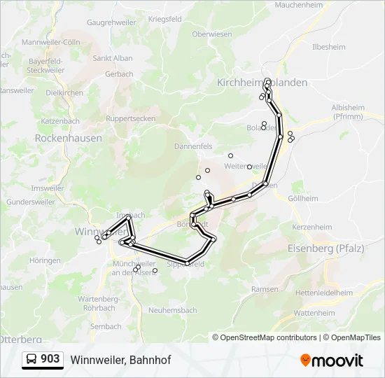 903 Bus Line Map