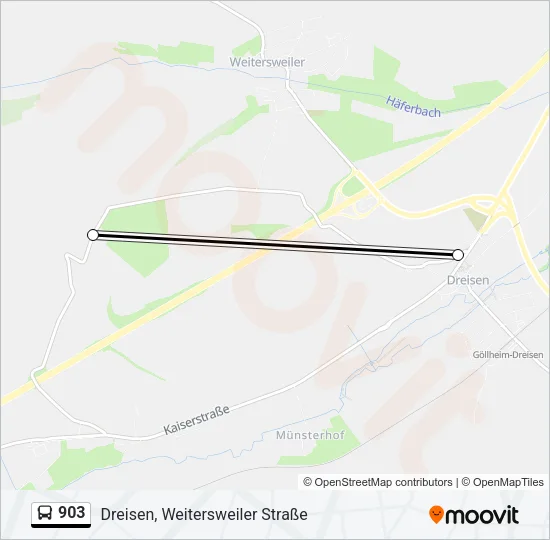 903 Bus Line Map