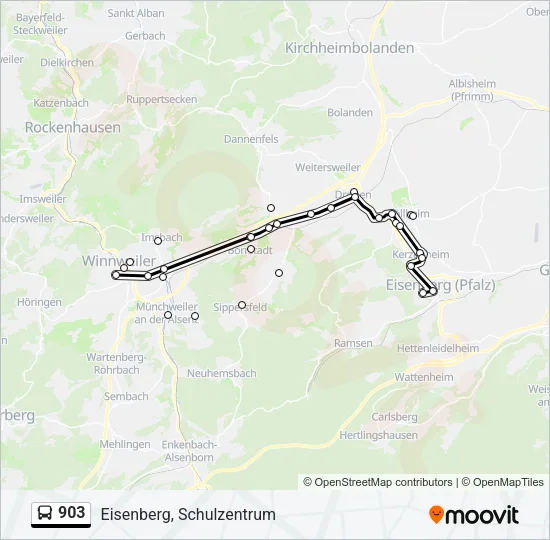 903 Bus Line Map