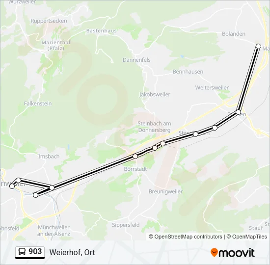 903 Bus Line Map