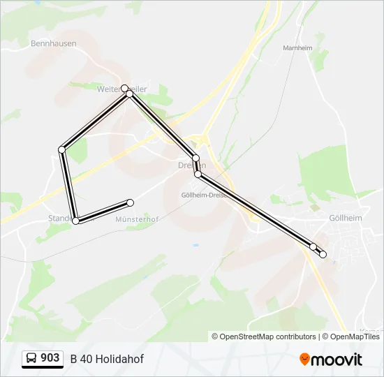903 Bus Line Map