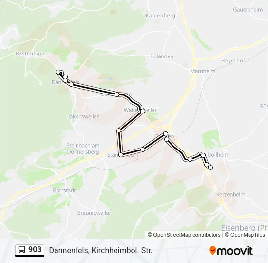903 Bus Line Map