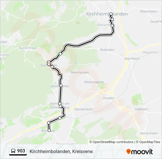 903 Bus Line Map