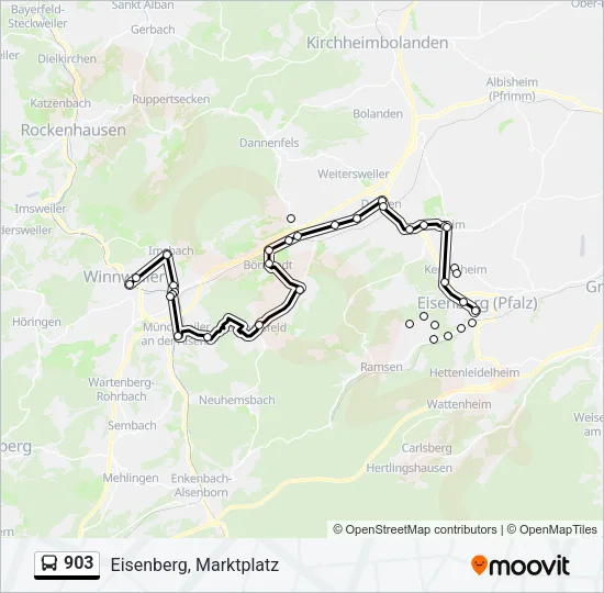 903 Bus Line Map