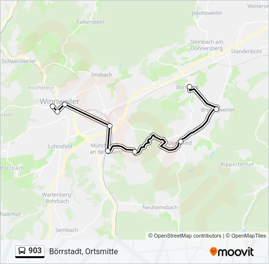 903 Bus Line Map